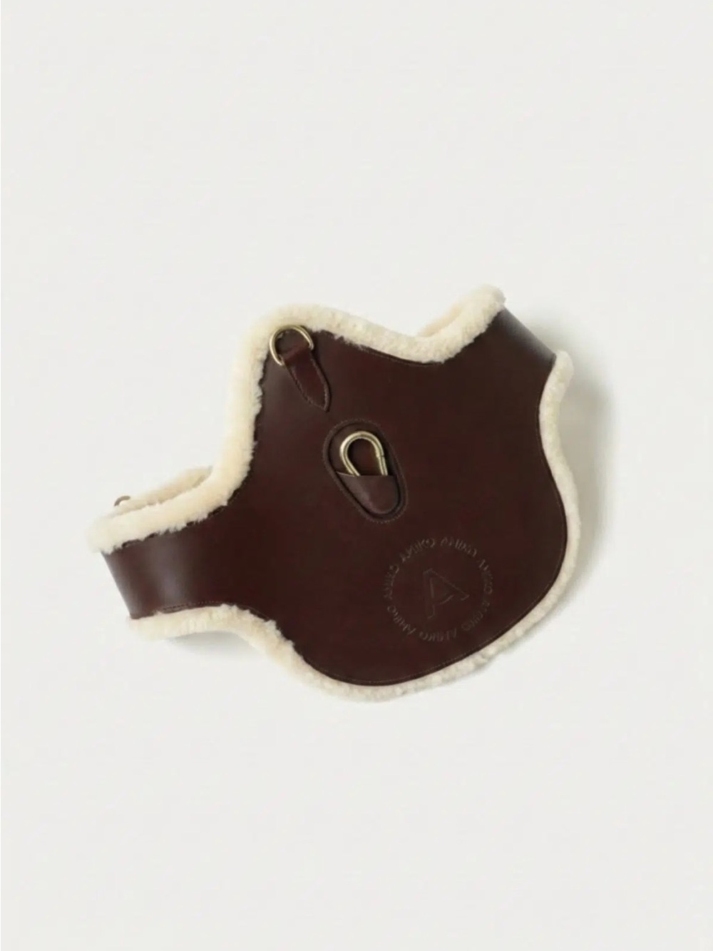 Amiko Equestrian Belly Stud Guard Girth Brown/Creme